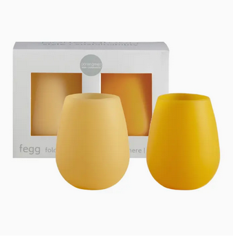 Porter Green Buttermilk + Sunflower | Fegg | Silicone Unbreakable Glasses