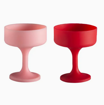 Porter Green Cherry + Blush | Mecc| Silicone Unbreakable Cocktail Glasses