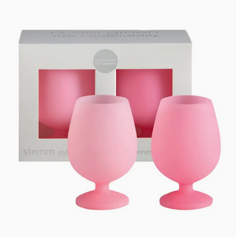 Porter Green Petalo | Stemm | Silicone Unbreakable Wine Glasses