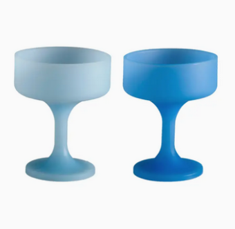 Porter Green Sky +Kingfisher |Mecc |Silicone Unbreakable Cocktail Glasses