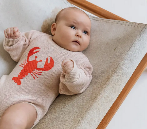 August the Label- Lobster Romper- Beige