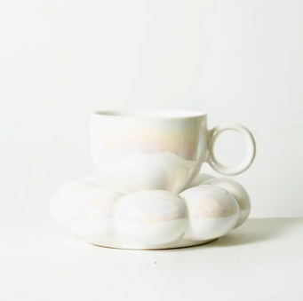 Sage & Cooper Lottie Mug & Saucer - Pearl