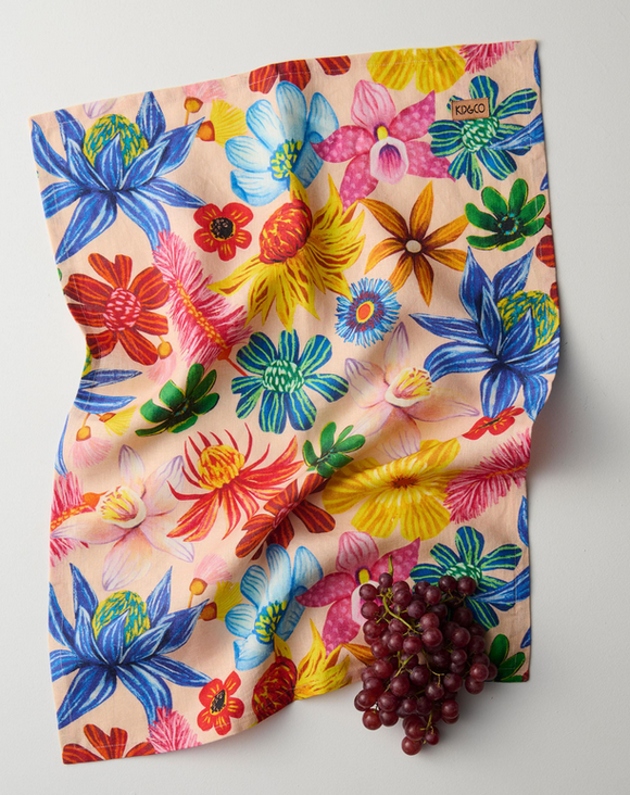KIP & CO Wild Flowers In Bloom Tea Towel