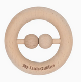 My Little Giggles- Raw Beech Wood Rattle