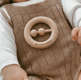 My Little Giggles- Raw Beech Wood Rattle