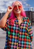She street Brixton Shirt - Rainbow Houndstooth