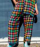 She street Brixton Pants - Rainbow Houndstooth