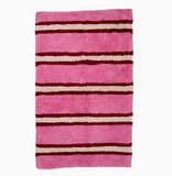 Mosey Me Raspberry Stripe Bath Mat