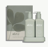 Al.ive compact bathroom duo wash + lotion - ivory bloom