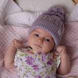 Snuggle Hunny- Lavender Organic Baby Knit Beanie