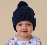 Snuggle Hunny- Navy Organic Baby Knit Beanie