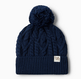 Snuggle Hunny- Navy Organic Baby Knit Beanie