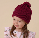 Snuggle Hunny- Raspberry Organic Baby Knit Beanie