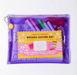 Journey of Something- Wipeable Silicone Colouring Mat - Unicorn Castle