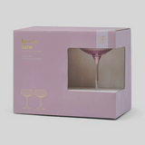 Here's How The Lou Coupe Glass - Lilac (Set of 2)
