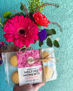 Small Jar of Blooms with Biscuits