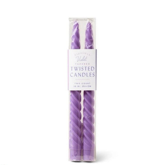 Paddywax Violet Twisted Taper Candles