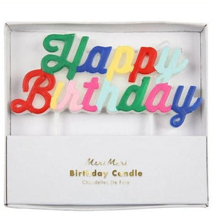 Meri Meri Multicolor Happy Birthday Candle