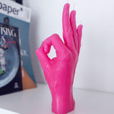 OK Candle Hand - Pink