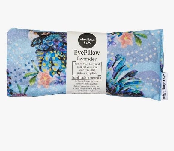 Wheatbags Love Eye Pillow - Blue Cockatoo (lavender scented)