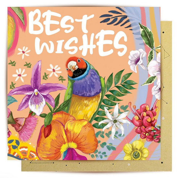 Best Wishes Tropicana Greeting Card