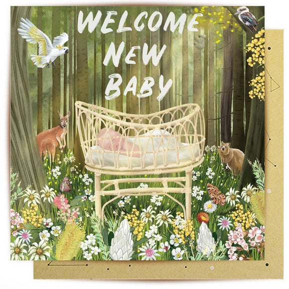 Cane Cot Greeting Card