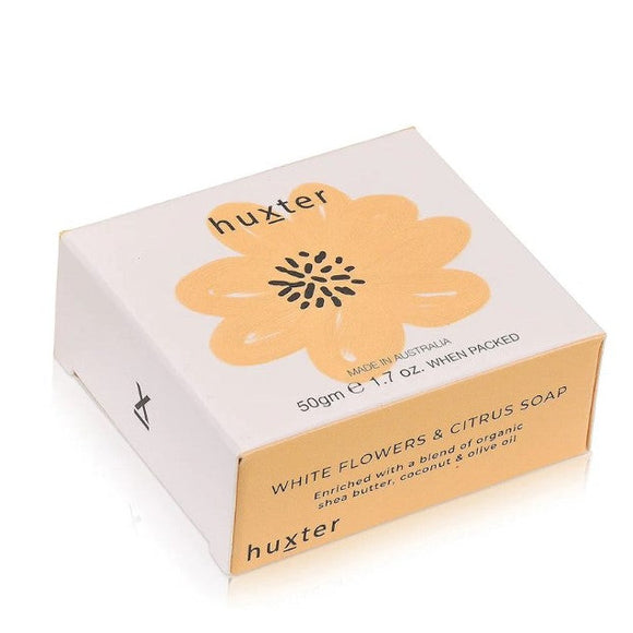 Huxter Mini Boxed Guest Soap - Pale Orange Flower - W/Flowers & Citrus 50gm