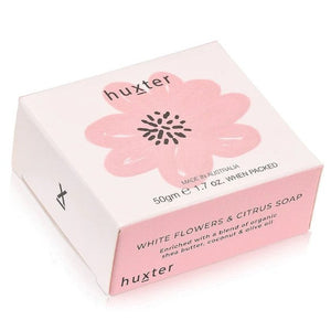 Huxter Mini Boxed Guest Soap - Pastel Pink Flower - W/Flowers & Citrus 50gm
