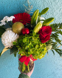 Christmas Vase of Blooms