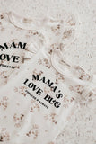Mama’s Love Bug Daisy Bodysuit Size 0- Bencer & Hazelnut