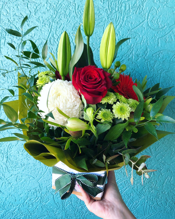 Christmas Posy Box Arrangement - Large